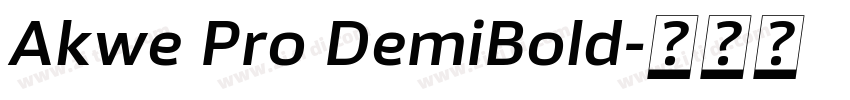 Akwe Pro DemiBold字体转换
